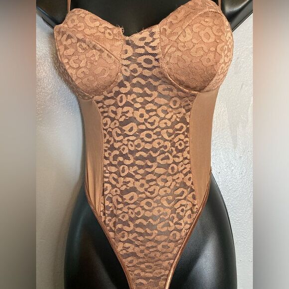 Bozzolo brown lace mesh bodysuit - Picture 4 of 7